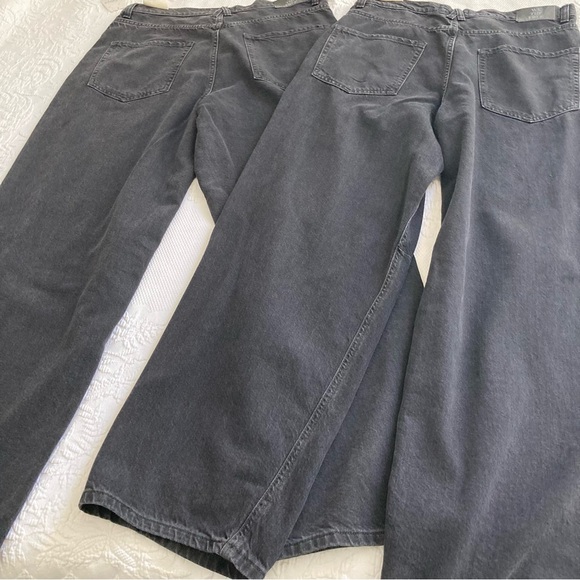 NWT Free People jeans crossroads blackout mid rise straight button fly - Picture 9 of 14